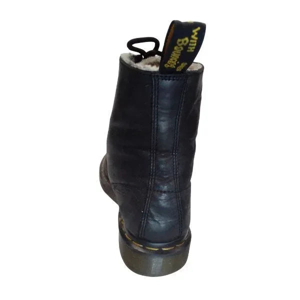 Serena Faux Fur Lined Leather Boots | 6 UK - Preloved Docs