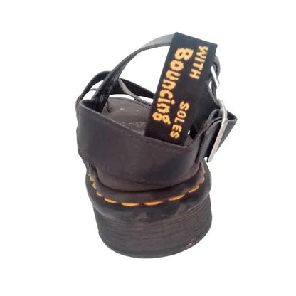 Avry Black Leather Sandal | 7 UK - Preloved Docs