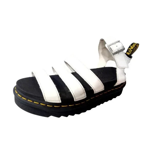 Blaire White Leather Sandal | 6 UK - Preloved Docs