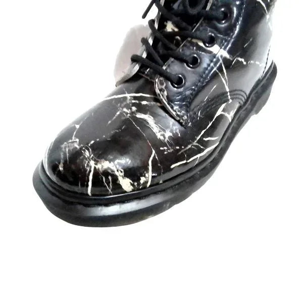 Pascal Marble Black White Patent Leather | 5 UK - Preloved Docs
