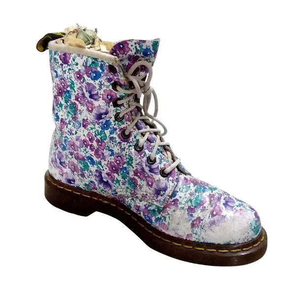 1460 Pascal Floral Boots with Multicolour Pattern | 7 UK - Preloved Docs
