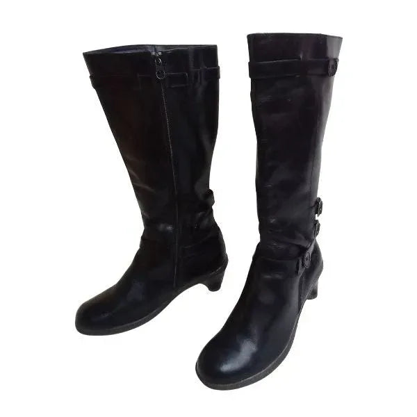 Amber Heeled Leather Boots | 7 UK - Preloved Docs