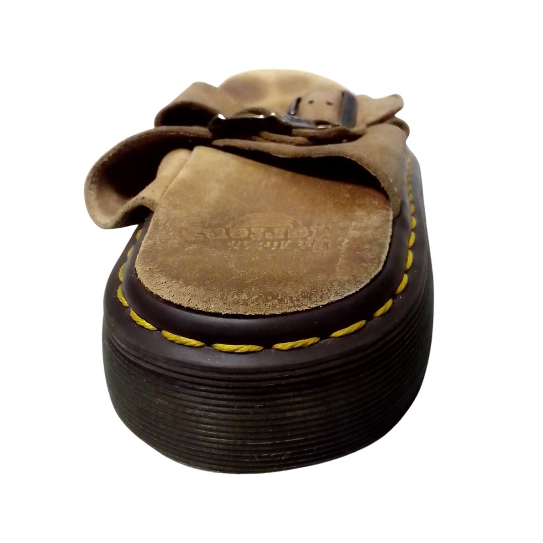 Josef Savannah Tan Nubuck Leather Buckle Slides | 7 UK