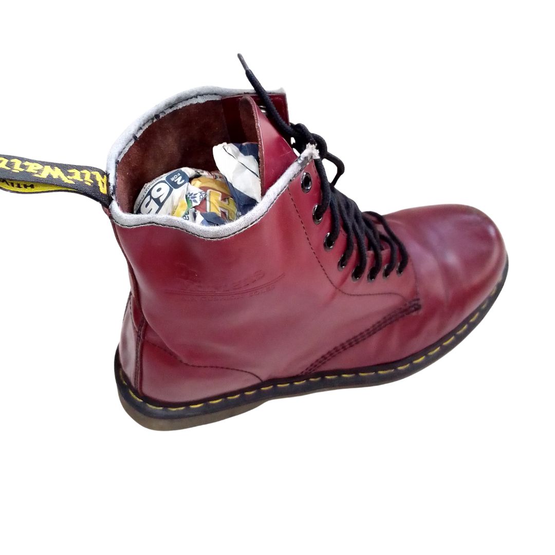 1460 Cherry Red Leather Boots | 10 UK