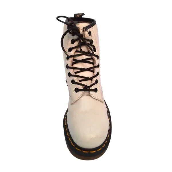 1460 White Leather Boots | 5 UK - Preloved Docs