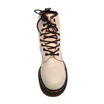 1460 White Leather Boots | 5 UK - Preloved Docs