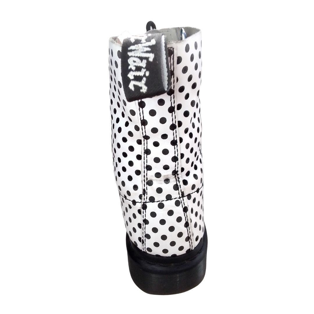 Pascal Polka Dot White & Black | 8 UK