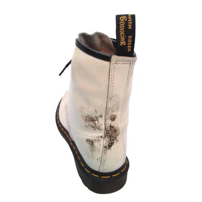 1460 White Leather Boots | 6 UK - Preloved Docs