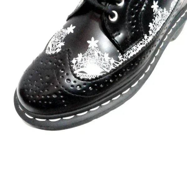 3989 Lace Wingtip Brogue Leather Shoe | 4 UK - Preloved Docs