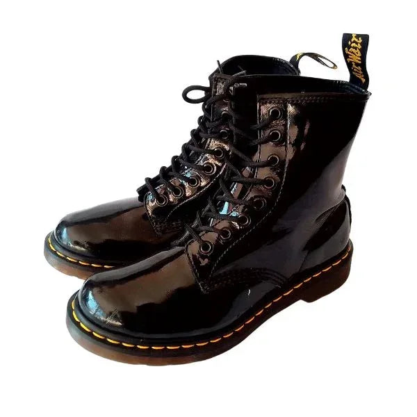 1460 W Black Patent Leather | 5 UK - Preloved Docs