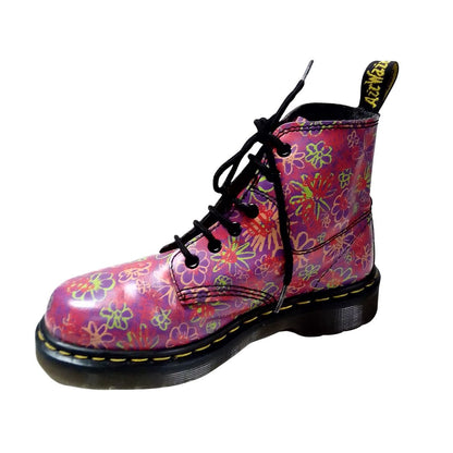 1460 Pascal Floral Clash in Bright Pink Multi-Colourway | 5 UK