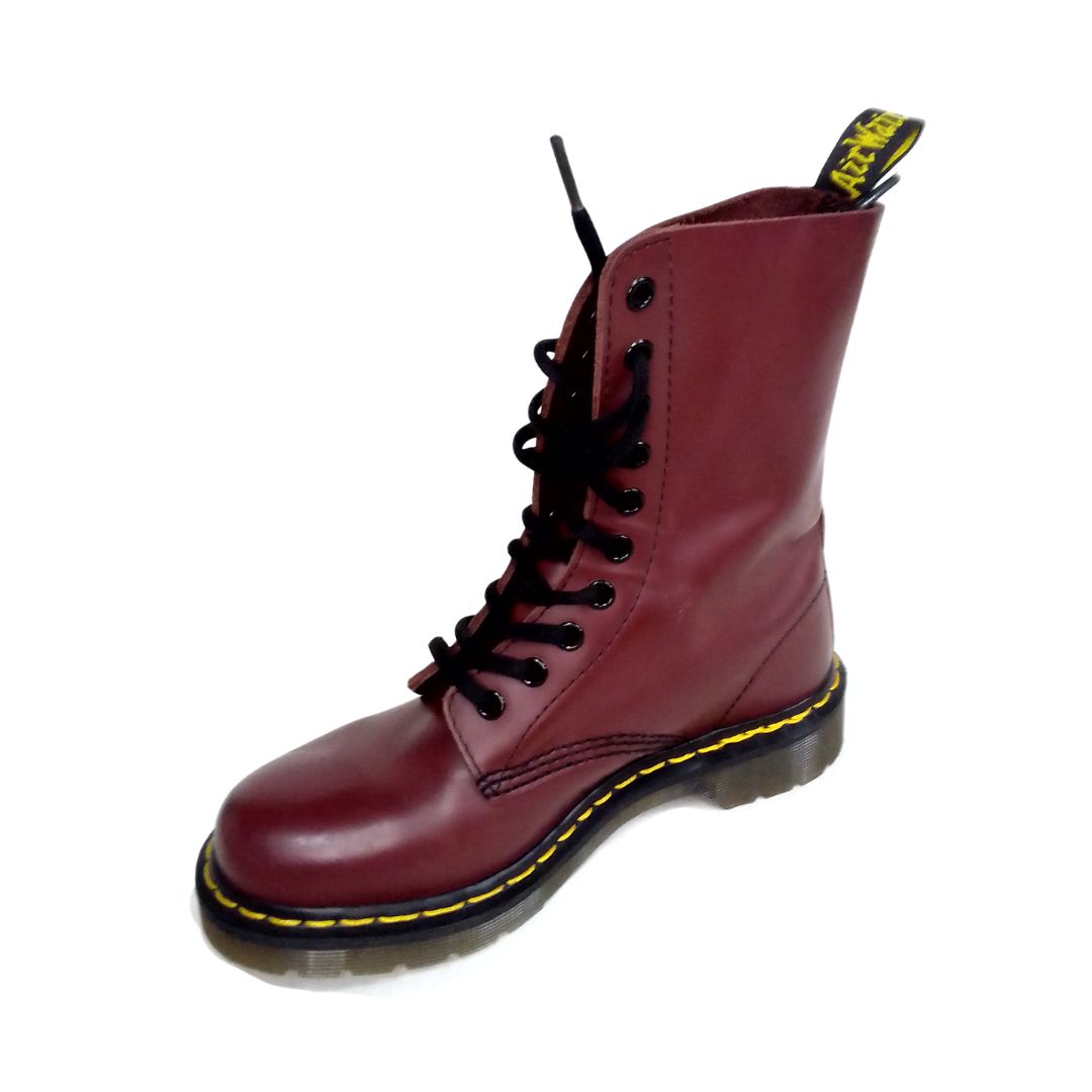 1490 Smooth Mid Calf 10 Hole Cherry Red | 4 UK