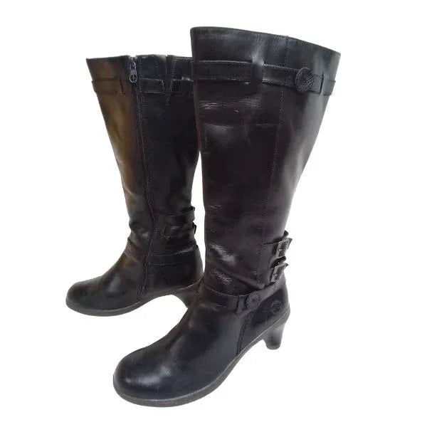 Amber Heeled Leather Boots | 7 UK - Preloved Docs