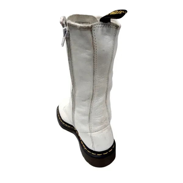 10183 14‑Hole White Leather | 6 UK - Preloved Docs