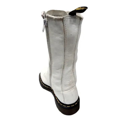 10183 14‑Hole White Leather | 6 UK - Preloved Docs