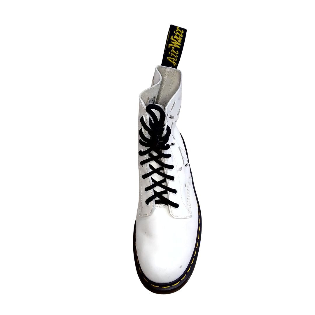 Limited Edition Aston White Cutout Boots | 7 UK