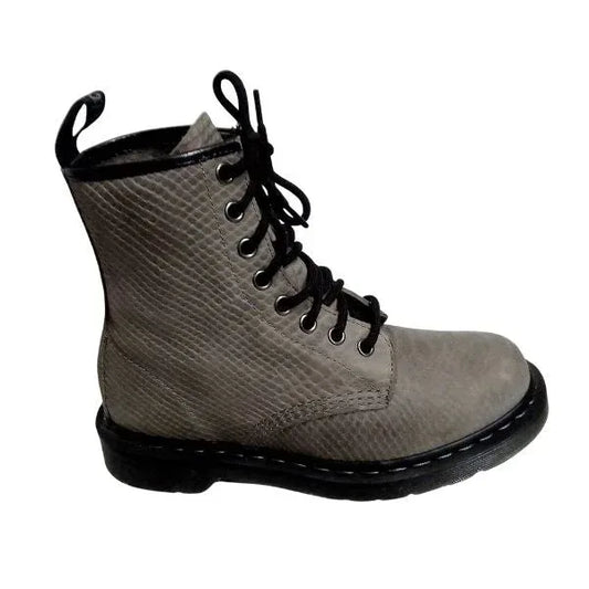 1460 Grey Suede Snakeskin | 5 UK - Preloved Docs