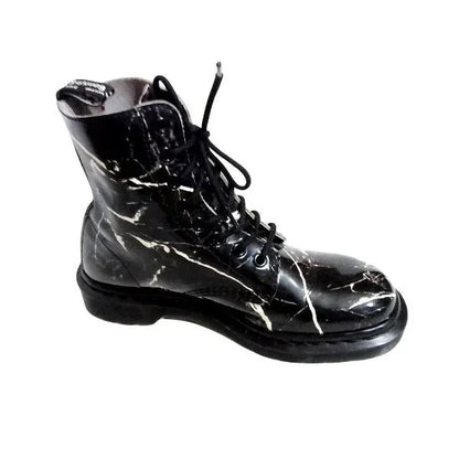 Pascal Marble Black White Patent Leather | 5 UK - Preloved Docs
