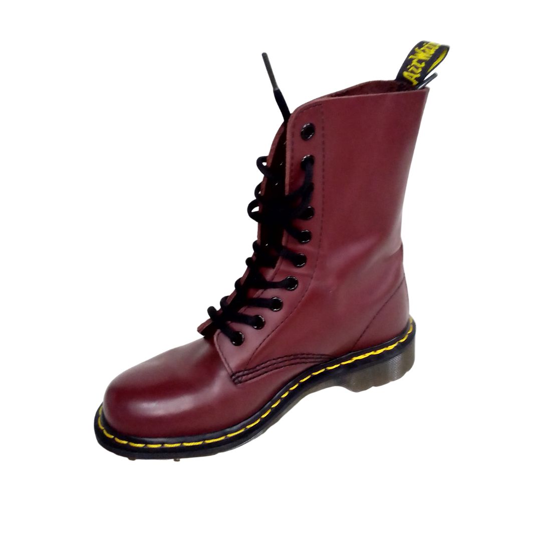 1490 Smooth Mid Calf 10 Hole Cherry Red | 4 UK