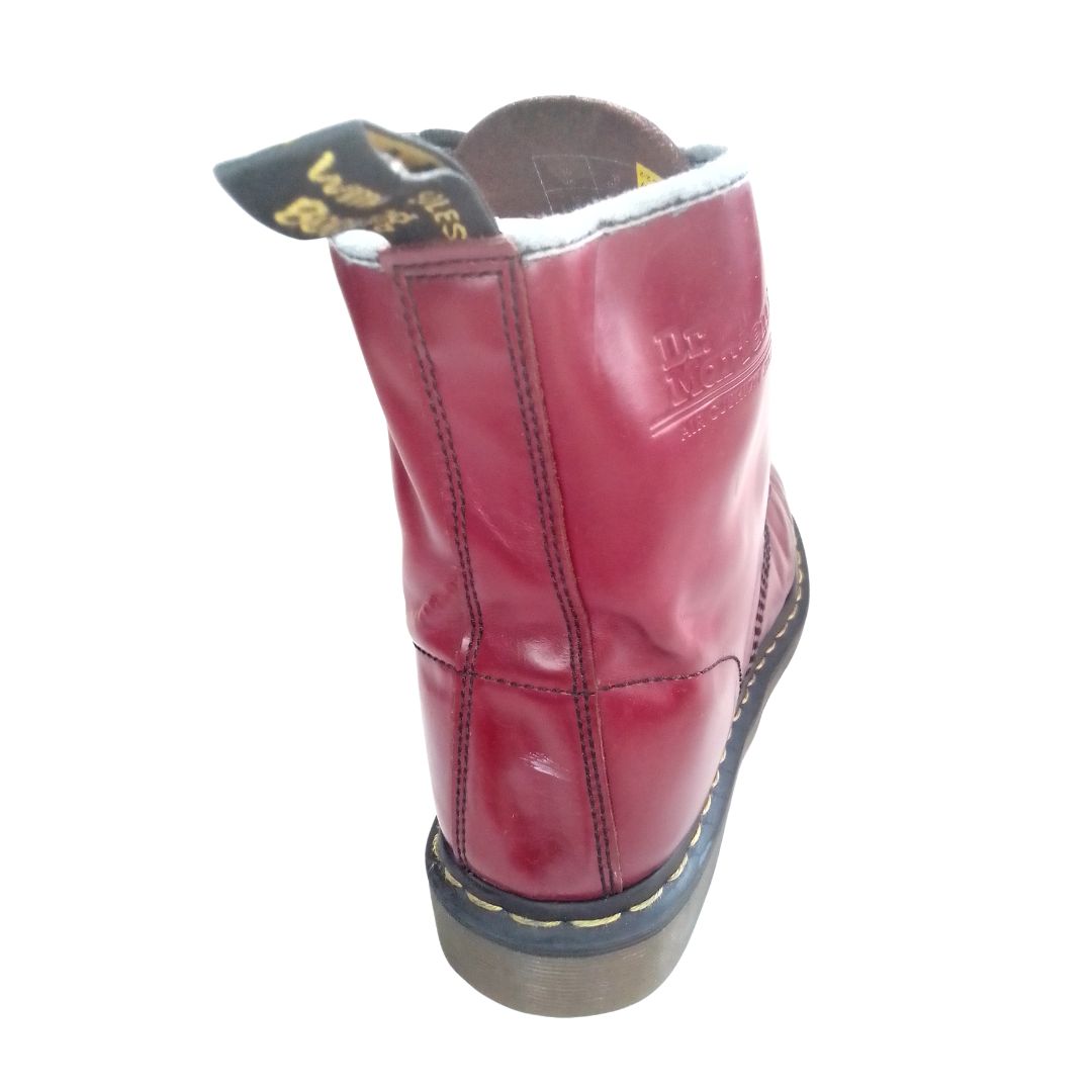 1460 Cherry Red Leather Boots | 10 UK