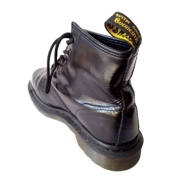 101 6 Hole Mono Black Smooth Leather | 5 UK - Preloved Docs