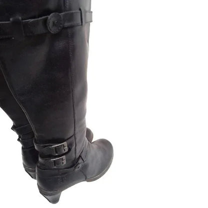 Amber Heeled Leather Boots | 7 UK - Preloved Docs