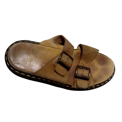 Josef Savannah Tan Nubuck Leather Buckle Slides | 7 UK