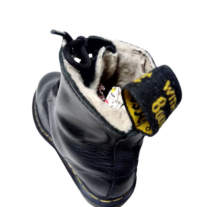 1460 Serena Black Leather Faux Fur Lining | 5 UK