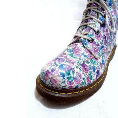 1460 Pascal Floral Boots with Multicolour Pattern | 7 UK - Preloved Docs