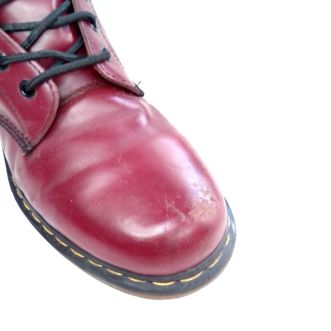 1460 Cherry Red Leather Boots | 10 UK