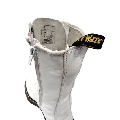 10183 14‑Hole White Leather | 6 UK - Preloved Docs