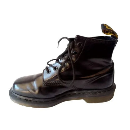 101 6 Hole Mono Black Smooth Leather | 5 UK - Preloved Docs