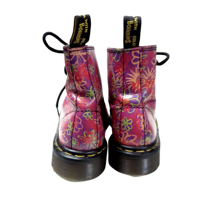 1460 Pascal Floral Clash in Bright Pink Multi-Colourway | 5 UK