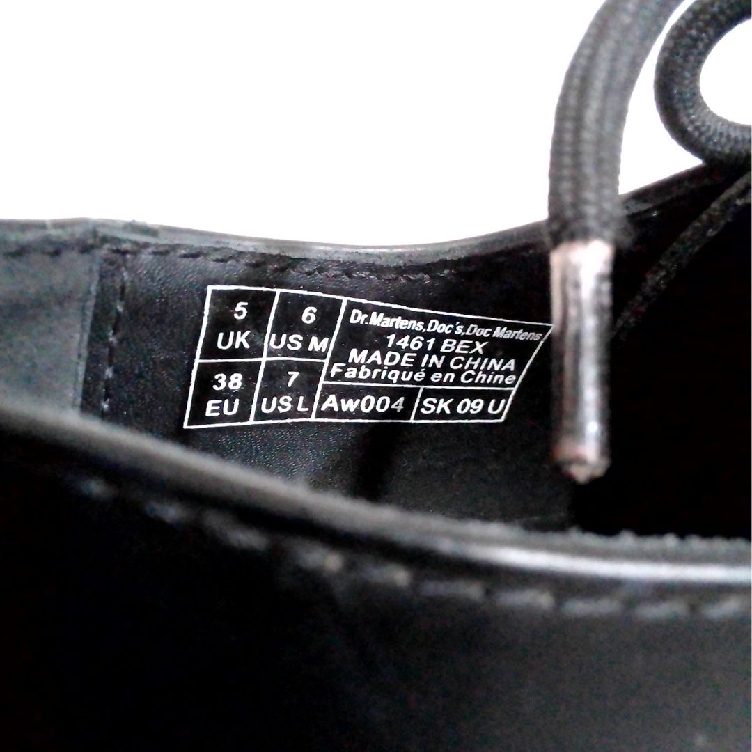 1461 Bex Smooth Leather Oxford Shoes Black | 5 UK