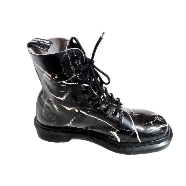 Pascal Marble Black White Patent Leather | 5 UK - Preloved Docs