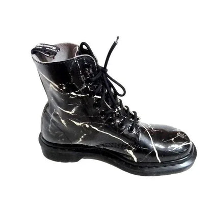 Pascal Marble Black White Patent Leather | 5 UK - Preloved Docs