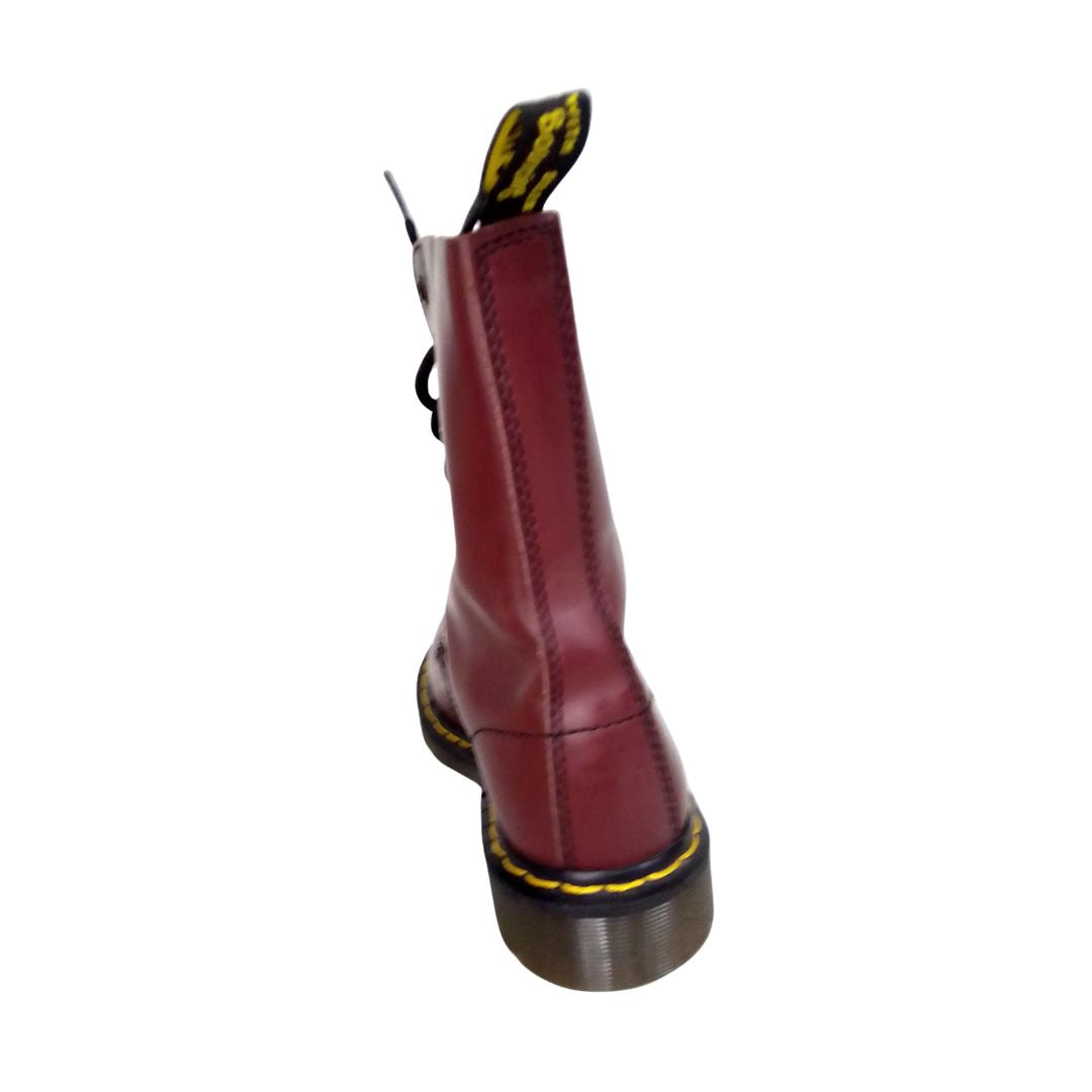 1490 Smooth Mid Calf 10 Hole Cherry Red | 4 UK