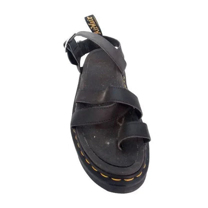 Avry Black Leather Sandal | 7 UK - Preloved Docs
