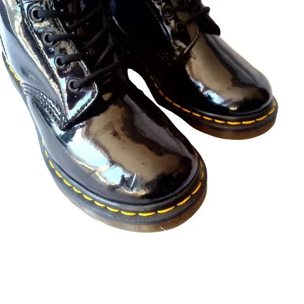 1460 W Black Patent Leather | 5 UK - Preloved Docs