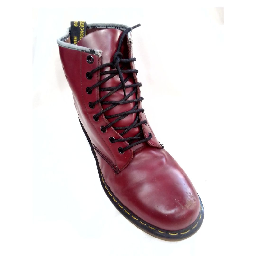 1460 Cherry Red Leather Boots | 10 UK