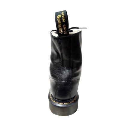 1460 Serena Black Leather Faux Fur Lining | 5 UK